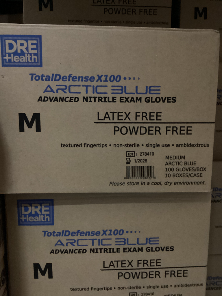 [DRECNGBP12-M] Glov exam nitrile P Free Med Blue 10x100